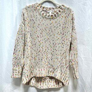 Seven7 Confetti Pom Pom Crew Neck Sz SMALL